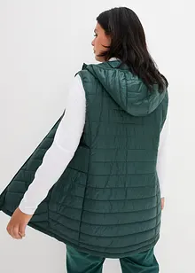 Gilet lungo trapuntato ultra leggero con sacchetto, bonprix