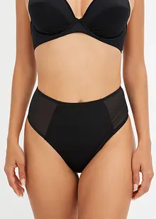Perizoma a vita alta con inserti in mesh, bonprix
