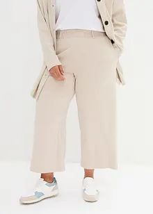 Pantaloni culotte con tasche e cinta comoda, bonprix