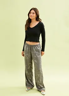 Pantaloni con stampa lucida, bonprix