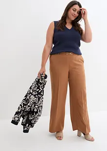 Pantaloni larghi con cintura decorativa, bonprix