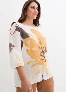 Maglione con stampa floreale, bonprix