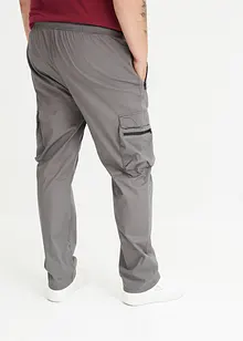 Pantaloni cargo con elastico in vita in popeline loose fit, straight, bonprix