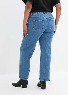 Jeans wide leg con spacco, a vita media, bonprix