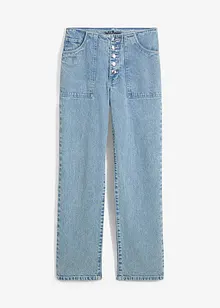 Jeans elasticizzati straight, a vita media, bonprix