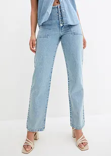 Jeans elasticizzati straight, a vita media, bonprix