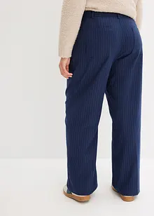 Pantaloni a palazzo gessati con pinces, bonprix