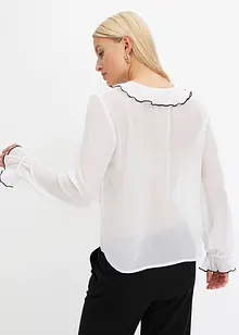 Blusa con volant, bonprix