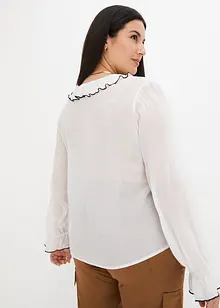 Blusa con volant, bonprix