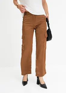 Pantaloni cargo in satin, bonprix