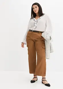 Pantaloni cargo in satin, bonprix