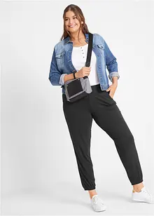 Pantaloni in jersey di viscosa fluente con tasche, bonprix