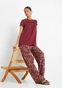 Maglia in cotone con pizzo, bonprix