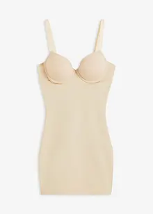 Sottoveste con reggiseno con coppe preformate integrate e effetto modellante medio, bonprix