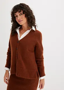 Cardigan oversize con spacchi laterali, bonprix