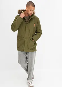 Parka con cappuccio in ecopelliccia, bonprix