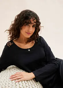 Pigiama con pizzo delicato, bonprix