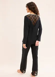 Pigiama con pizzo delicato, bonprix