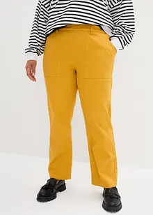 Pantaloni in twill con cinta comoda, bonprix