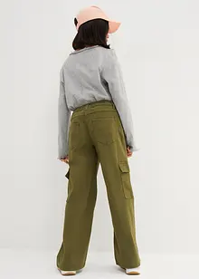 Pantaloni cargo, wide leg, bonprix