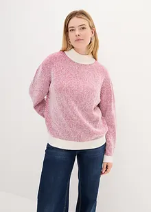 Maglione a righe con colletto alto, bonprix