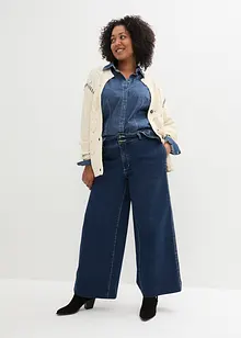 Jeans elasticizzati wide leg, a vita alta, bonprix