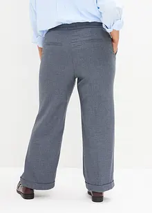 Pantaloni cropped in simil lana con cinta comoda, bonprix