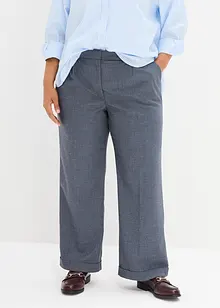 Pantaloni cropped in simil lana con cinta comoda, bonprix