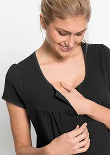 Camicia da notte per l'allattamento con cotone biologico, bonprix