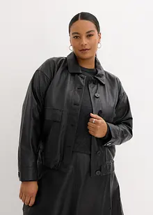 Bomber in nappa di agnello, bonprix