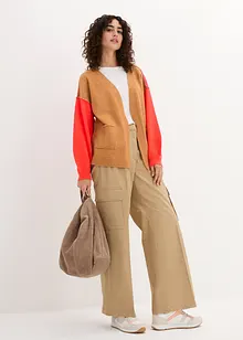 Cardigan oversize con color blocking, bonprix