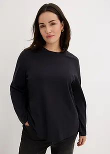 Maglia a maniche lunghe Essential, in cotone pesante, bonprix