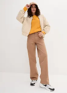 Pantaloni in twill Essential, a vita alta, bonprix