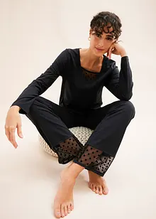 Pigiama con pizzo delicato, bonprix