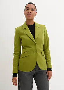 Blazer sciancrato in jersey di cotone, bonprix