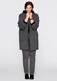 Felpa con zip e  cappuccio in pile teddy, bonprix