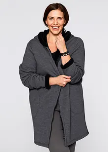 Felpa con zip e  cappuccio in pile teddy, bonprix