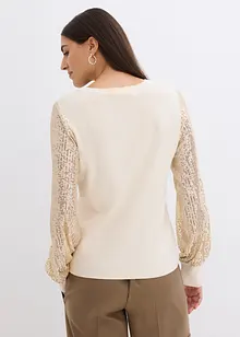 Maglione con maniche in paillettes, bonprix