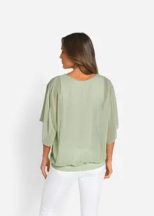 Blusa in chiffon con canotta, bonprix