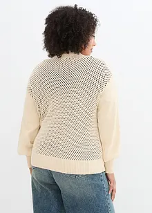 Maglione con motivo traforato, bonprix