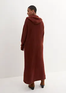 Maxi cardigan in filato piumato soffice, bonprix