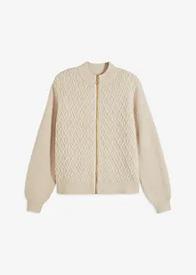 Cardigan con motivo a trecce, bonprix