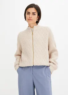 Cardigan con motivo a trecce, bonprix