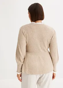 Maglione con inserto di camicia, bonprix