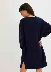 Abito in maglia oversize con spacco, bonprix