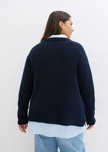 Cardigan oversize con spacchi laterali, bonprix