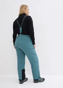 Pantaloni termici funzionali da neve impermeabili con bretelle staccabili, straight, bonprix