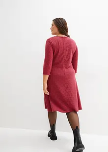 Abito in punto di Roma con fantasia jacquard in misto viscosa, bonprix