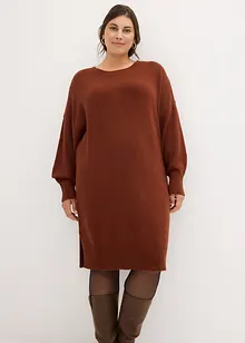 Abito in maglia oversize con spacco, bonprix