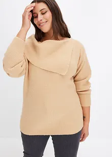 Maglione con collo grande, bonprix